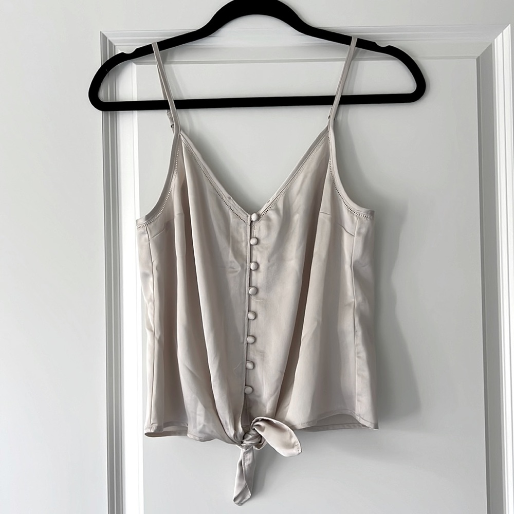 Abercrombie cream button up cami